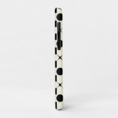 Zwart en wit geometrisch patroon met cirkels Case-Mate iPhone case (Achterkant/links)