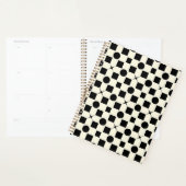 Zwart en wit geometrisch patroon met cirkels planner (Display)