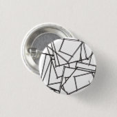 Zwart En Wit Geometrisch Ronde Button 3,2 Cm (Voorkant /achterkant)