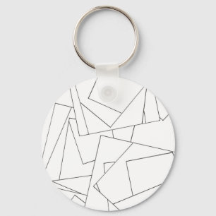 Zwart En Wit Geometrisch Sleutelhanger