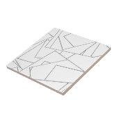 Zwart En Wit Geometrisch Tegeltje (Zijkant)