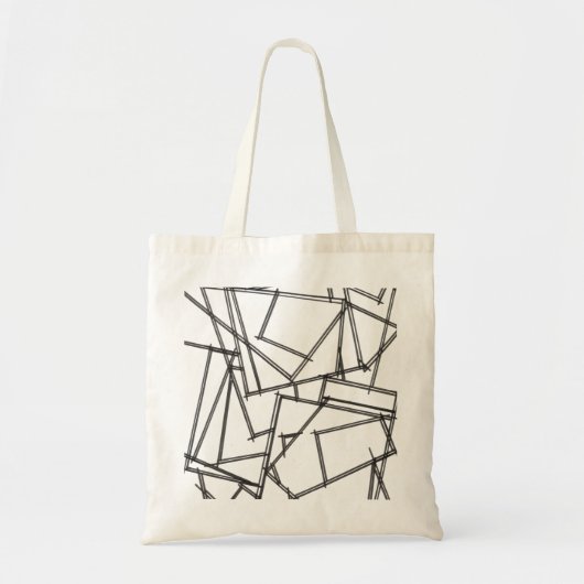 Zwart En Wit Geometrisch Tote Bag (Voorkant)