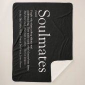 Zwart en wit gepersonaliseerde zielsverwanten defi sherpa deken (Voorkant)