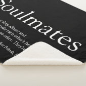 Zwart en wit gepersonaliseerde zielsverwanten defi sherpa deken (3/4)