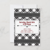 Zwart en wit geplakt over de heuvel kaart (Achterkant)