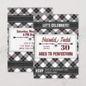 Zwart en wit geplakt over de heuvel kaart (Voorkant / Achterkant)