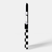 Zwart en Wit Geruit Gestreept Gepersonaliseerd Case-Mate iPhone Case (Achterkant / Links)