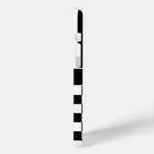 Zwart en Wit Geruit Gestreept Gepersonaliseerd Case-Mate iPhone Case (Achterkant / Links)