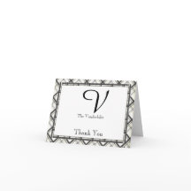 Zwart en Wit Geruit Huwelijk Bedankt