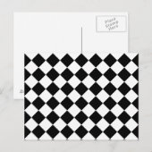 Zwart en wit geruit patroon briefkaart (Voorkant / Achterkant)