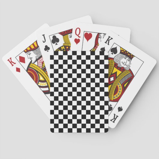 Zwart en wit geruit pokerkaarten (Achterkant)