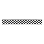 Zwart en Wit Geruit Racing Grosgrain Lint (Voorkant)