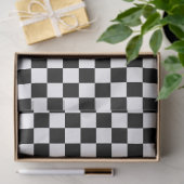 Zwart en wit geruit tissuepapier (Geschenk)