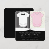 Zwart en wit geslacht onthullen kaart (Voorkant / Achterkant)