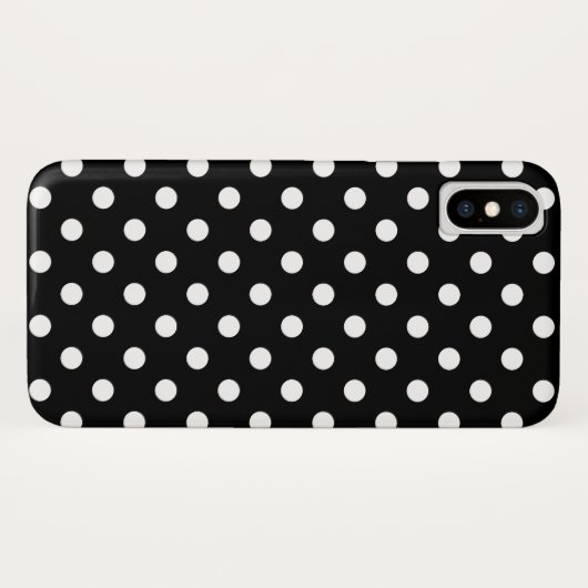 Zwart en wit gestippelde iPhone X Case-Mate iPhone Case (Achterkant (horizontaal))
