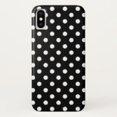 Zwart en wit gestippelde iPhone X Case-Mate iPhone Case (Achterkant)