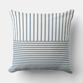 Zwart en wit gestreept kussen