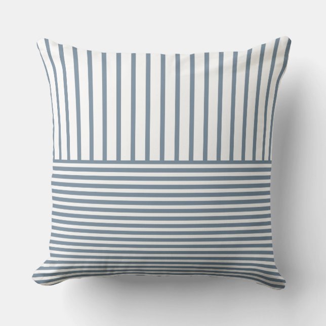 Zwart en wit gestreept kussen (Voorkant)