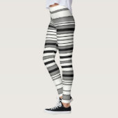 Zwart en wit gestreept leggings (Links)
