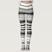 Zwart en wit gestreept leggings (Voorkant)