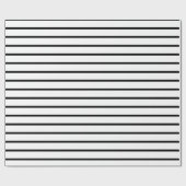Zwart en wit gestreept omslagpapier cadeaupapier (Vlak)