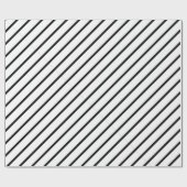 Zwart en wit gestreept omslagpapier cadeaupapier (Vlak)