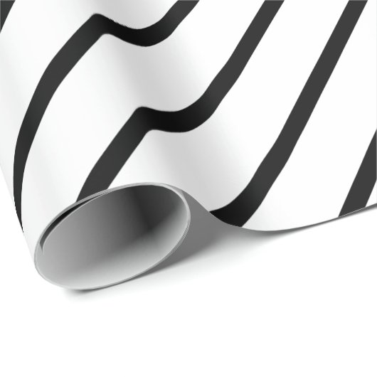 Zwart en wit gestreept omslagpapier cadeaupapier (Rol Hoek)