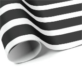 Zwart en wit gestreept omslagpapier cadeaupapier (Rol Hoek)