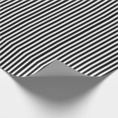 Zwart en wit gestreept omslagpapier cadeaupapier (Hoek)