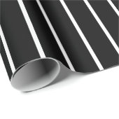 Zwart en wit gestreept omslagpapier cadeaupapier (Rol Hoek)
