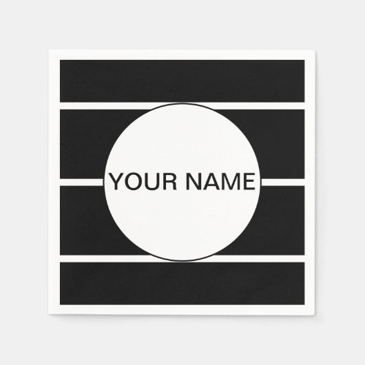 Zwart en wit gestreept servet (Voorkant)