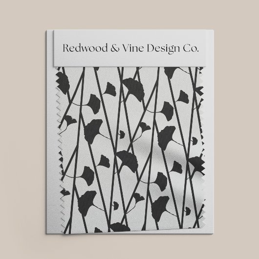 Zwart en wit ginkgo verliest patroon stof