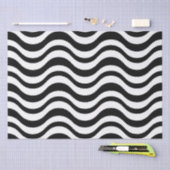 Zwart en wit golvend abstract patroon tissuepapier (Craft)