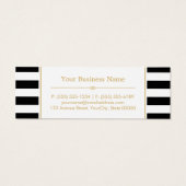 Zwart en Wit Goud Schoonheidssalon Kortingsbon Mini Visitekaartjes (Achterkant)