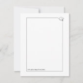 Zwart en Wit Grad Notitiekaart Kaart (Voorkant)
