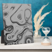 Zwart en wit, graniet, marmer-kleurenontwerp fotoplaat (Zijkant)