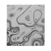 Zwart en wit, graniet, marmer-kleurenontwerp notitieblok (Voorkant)