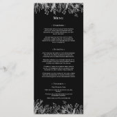 Zwart en Wit Groene Huwelijksflat Menu (Voorkant)