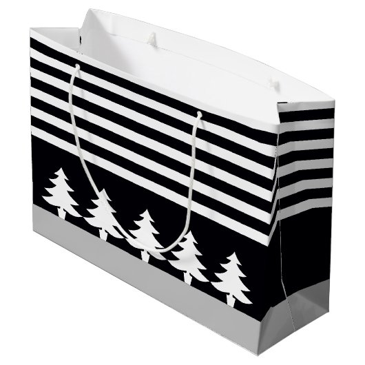 Zwart en wit groot cadeauzakje (Achterkant Gekanteld)