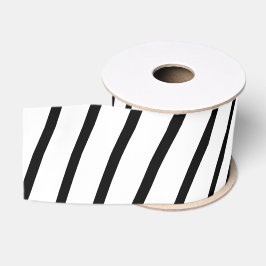 Zwart en wit grosgrain lint