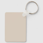 Zwart en Wit Handtekening Naam Monogram Beige Sleutelhanger (Achterkant)