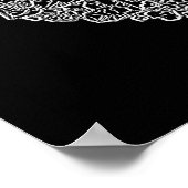 Zwart en wit hart in stukken poster (Hoek)