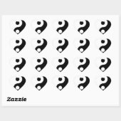 zwart en wit hart sticker (Vel)