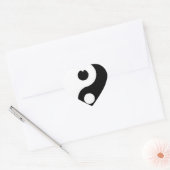 zwart en wit hart sticker (Envelop)