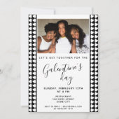 Zwart en Wit Hart Vriend Foto Galentine`s Dag Kaart (Voorkant)