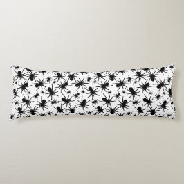 Zwart En Wit Herhalend Motief | Spinpatroon Lichaamskussen