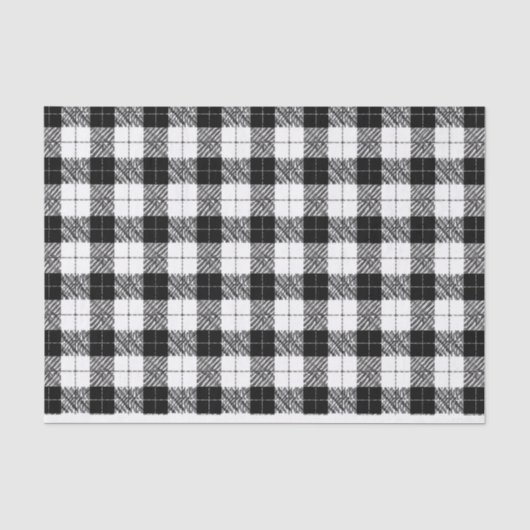 Zwart en wit herringbone tissuepapier (Voorkant)