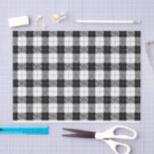 Zwart en wit herringbone tissuepapier (Craft)