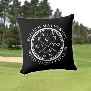 Zwart en wit Hole in One Persoonlijk Kussen