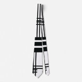 Zwart en wit horizontaal, recht Abstract Stropdas (Voorkant)